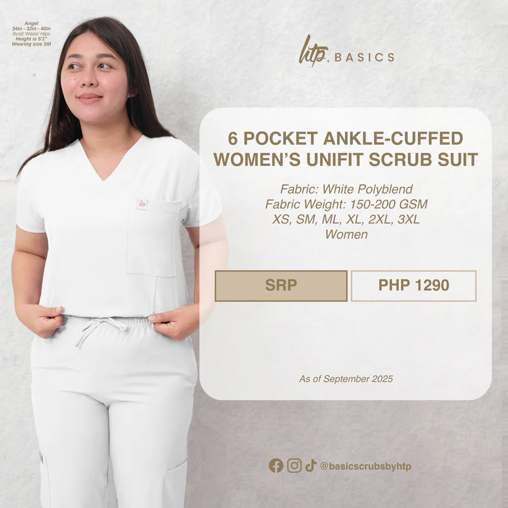 6 POCKET ANKLE-CUFFED WOMEN'S SCRUB SUIT (PAIR)