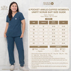 6 POCKET ANKLE-CUFFED WOMEN'S SCRUB SUIT (PAIR)