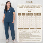 6 POCKET ANKLE-CUFFED WOMEN'S SCRUB SUIT (PAIR)