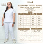 6 POCKET ANKLE-CUFFED WOMEN'S SCRUB SUIT (PAIR)