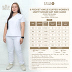 6 POCKET ANKLE-CUFFED WOMEN'S SCRUB SUIT (PAIR)