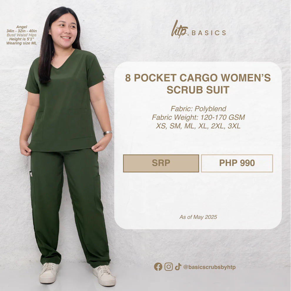 8 POCKET CARGO WOMEN'S SCRUB SUIT (PAIR)